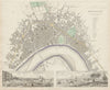 BORDEAUX antique town city map plan. Inset Quai Salinieres Chartrons SDUK 1844