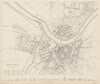 DRESDEN antique town city map plan. Friedrichstadt Altstadt Neustadt SDUK 1844