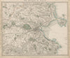 DUBLIN CITY, BAY & environs. Howth Lucan Dun Laoghaire Dalkey. SDUK 1844 map