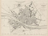 FLORENCE FIRENZE antique town city map plan. Key buildings profiles. SDUK 1844