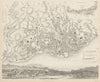 LISBON LISBOA antique town city map plan. Inset environs. Panorama. SDUK 1844