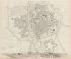 PARMA antique town city map plan & panorama. Parme. Fortifications. SDUK 1844