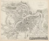 ST PETERSBURG Санкт-Петербург antique town city map plan. Panorama. SDUK 1844