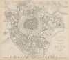 VIENNA WIEN antique town city map plan. Principal building profiles. SDUK 1844