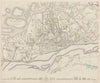 WARSAW WARSZAWA antique town city map plan. Building profiles.Colour SDUK 1844
