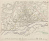 WARSAW WARSZAWA antique town city map plan. Building profiles.Colour SDUK 1844