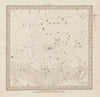 ASTRONOMY CELESTIAL Star map chart 5 North Pole. SDUK 1847 old antique