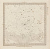 ASTRONOMY CELESTIAL Star map chart 5 North Pole. SDUK 1847 old antique