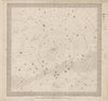 ASTRONOMY CELESTIAL Star map chart 6 South Pole. SDUK 1847 old antique