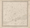 ASTRONOMY CELESTIAL Star map chart 6 South Pole. SDUK 1847 old antique