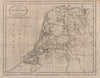 A New Map of the Seven United Provinces. BAYLY 1783 old antique plan chart