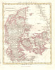 Danimarca. Antique map of Denmark by CANIANI 1820 old plan chart