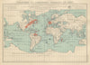 FRENCH COLONIES & TRADING POSTS 1683. Colonies et comptoirs Français 1931 map
