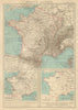 FRANCE Communications radiotélégraphiques. Lignes aériennes. Air routes 1931 map