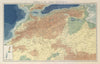 COLONIAL FRENCH NORTH AFRICA. Afrique du Nord. Physique. Physical 1931 old map