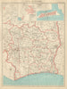 IVORY COAST Côte d'Ivoire. Bingerville (Abidjan) Grand Bassam city plan 1931 map