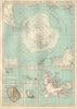 FRENCH ANTARCTIC Terres australes françaises Crozet Amsterdam Kerguelen 1931 map
