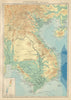 COLONIAL FRENCH INDOCHINA. Indochine française. Physique. Physical 1931 map