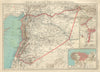 FRENCH COLONIAL SYRIA LEBANON Syrie Liban français Damascus Beirut plan 1931 map