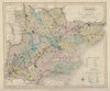 Essex antique county map by J & C Walker. Railways & boroughs 1868 old