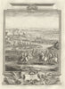 The Siege of Huy, August the 16, 1703. Belgium 1736 old antique print picture