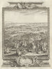The Battle of Cassano August the 16, 1705. Cassano d'Adda, Lombardy 1736 print