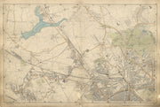 HAMPSTEAD WILLESDEN Cricklewood Kilburn Golders Green Belsize Pk BACON 1900 map