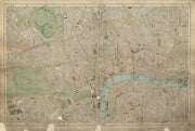 CENTRAL LONDON West End City Westminster Southwark Shoreditch BACON 1900 map