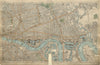 LONDON City East End Southwark Bethnal Green Shoreditch Docks BACON 1900 map