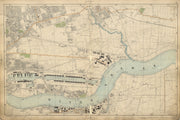 WEST/EAST HAM & BARKING Plaistow Woolwich Beckton Thamesmead BACON 1900 map