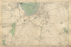 SURBITON & ESHER Hampton Court East Molesey Hook Thames Ditton BACON 1900 map