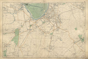 SURBITON & ESHER Hampton Court East Molesey Hook Thames Ditton BACON 1900 map