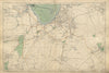 SURBITON & ESHER Hampton Court East Molesey Hook Thames Ditton BACON 1900 map