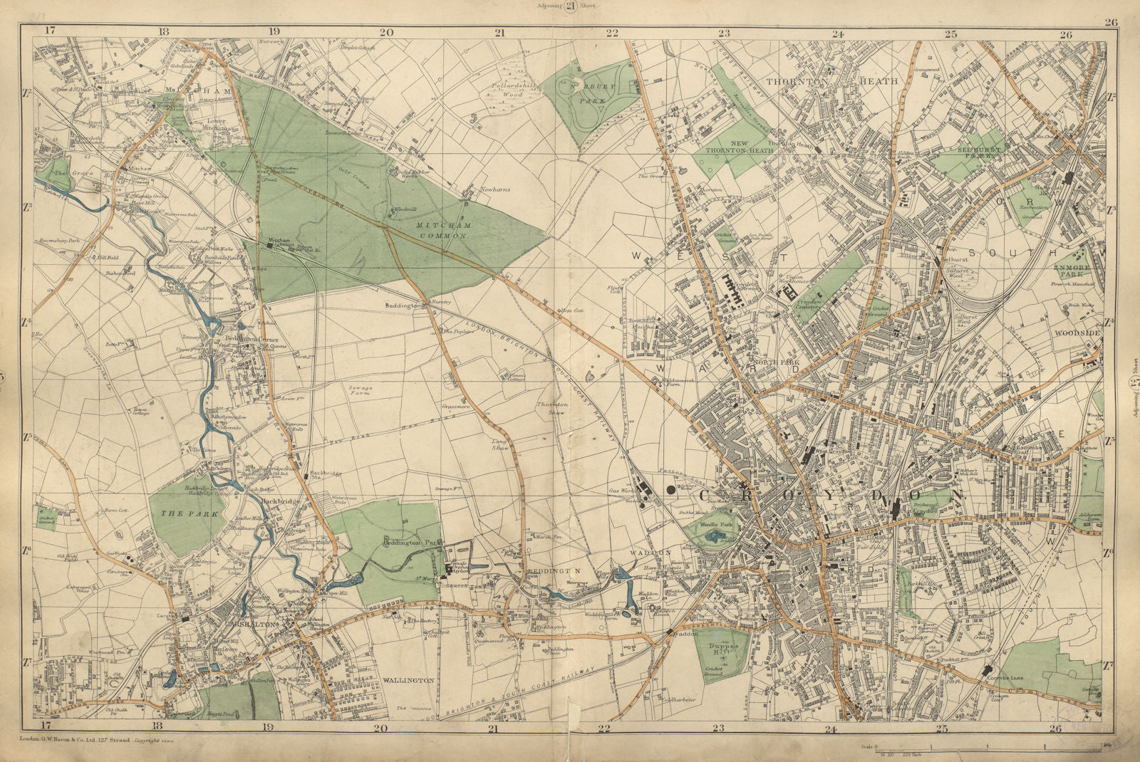 CROYDON Carshalton Mitcham Wallington Thornton Heath Beddington BACON ...