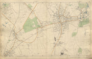 SUTTON Epsom Cheam Belmont Carshalton Ewell Banstead Downs BACON 1900 old map