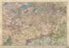 SW LONDON GEOLOGICAL K&C Fulham Surrey Richmond Wandsworth BACON 1900 old map