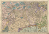SW LONDON GEOLOGICAL K&C Fulham Surrey Richmond Wandsworth BACON 1900 old map