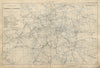 LONDON RAILWAYS showing companies & termini Tube Underground BACON 1900 map