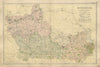 BERKSHIRE County map Parliamentary constituencies railways divisions BACON 1900