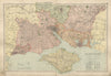 HAMPSHIRE SOUTH Isle of Wight Parliamentary boroughs Railways BACON 1900 map