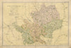 HERTFORDSHIRE County map Parliamentary constituencies Railways BACON 1900