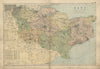 KENT County map Parliamentary constituencies railways divisions BACON 1900