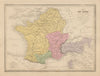 Gaules divisée en Provinces Romaines. Roman Gaul. France. MALTE-BRUN c1871 map