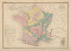 France Physique & Minéralogique. Physical geological. MALTE-BRUN c1871 old map
