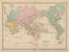 Mappemonde suivant la Projection de Mercator. World. MALTE-BRUN c1871 old