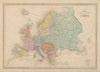 Carte de L'Europe. Map of Europe. MALTE-BRUN c1871 old antique plan chart