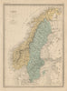 Suède et Norvège. Sweden and Norway. Scandinavia. MALTE-BRUN c1871 old map