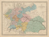 L'Allemagne par Cercles en 1789. Germany in Circles. MALTE-BRUN c1871 old map