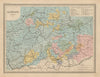 Allemagne Centrale. Central Germany. MALTE-BRUN c1871 old antique map chart
