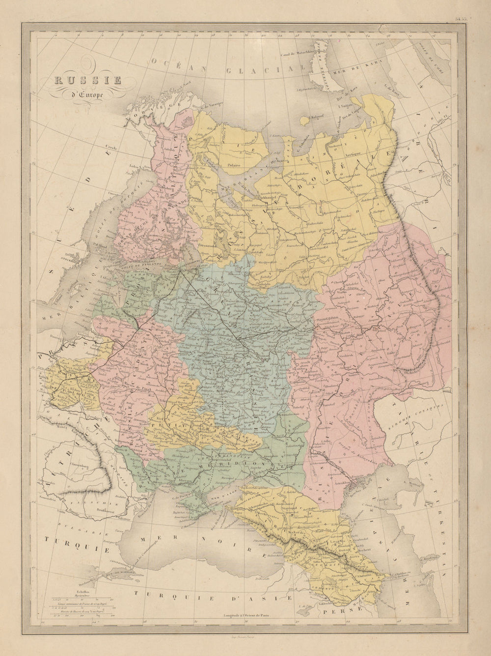 Russie d'Europe. European Russia. Finland Caucasus Ukraine. MALTE-BRUN c1871 map